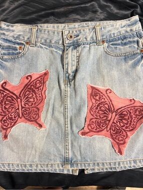 American Eagle denim mini skirt